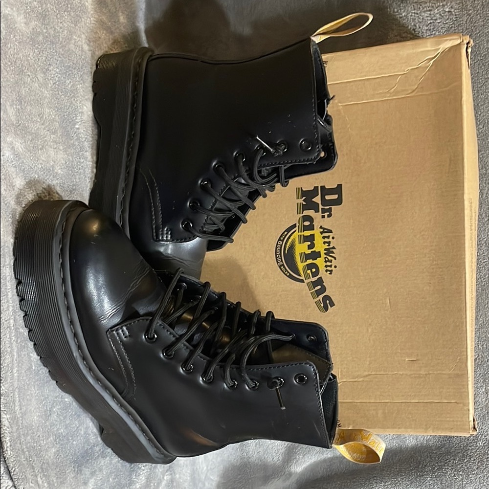 Dr. Martens Shiny Black Combat Boots